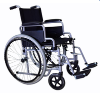 Fauteuil roulant manuel léger à cadre en acier pour personnes handicapées