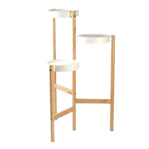 Support à fleurs en bambou circulaire autoportant pour plantes d'intérieur et d'extérieur, étagère de rangement pour la maison - Product Image 2