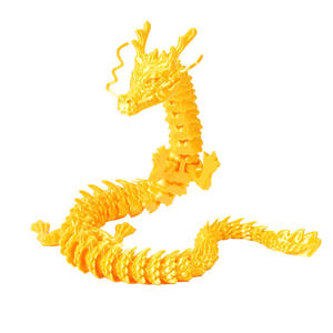 تنين ثلاثي الأبعاد ملون، هدايا إبداعية مذهلة قابلة للتحريك، مصنوعة من مادة PLA، للديكور المنزلي الفريد، رائجة على تيك توك - Product Image 4