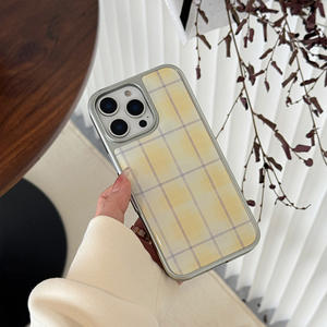 Style coréen <span class=keywords><strong>jaune</strong></span> Plaid PC matériel <span class=keywords><strong>coque</strong></span> de téléphone pour <span class=keywords><strong>Apple</strong></span> pour <span class=keywords><strong>iPhone</strong></span> 16 pour <span class=keywords><strong>iPhone</strong></span> 14 ProMax pour <span class=keywords><strong>iPhone</strong></span> 13 pour <span class=keywords><strong>iPhone</strong></span> 15 Electr - Product Image 3