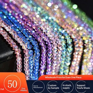 Perles en verre émaillé de 4 mm, plates à 4 faces, fournitures de perlage faites à la main, accessoires de bijoux DIY, non-décolorants, pour colliers et bracelets - Product Image 2