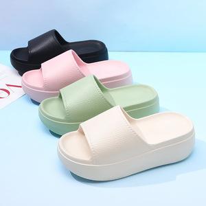 Sandalias de Mujer de Color Sólido, con Suela Gruesa Antideslizante de EVA, para el Hogar o la Playa, Color Verde Claro, Punta Redonda, Casuales, para el Verano - Product Image 4