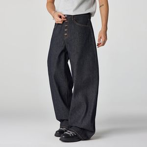 Jeans de Alta Calidad con Cinco Botones, Corte Slim, Tejido Grueso, Pierna Ancha y Corte Curvo que No se Destiñen / Aptos para Hombres y Mujeres - Product Image 4