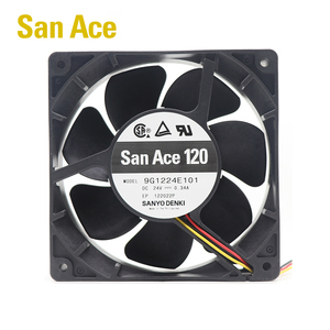 พัดลมระบายความร้อนแบบแกน SANYO San Ace 9G1224E101 ขนาด 120*120*38 มม. 24V DC 8.16W 0.34A 118CFM 3100rpm แบบลูกปืน สำหรับอุปกรณ์โทรคมนาคมและเซิร์ฟเวอร์ - Product Image 1