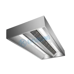 Komersial Stainless Steel Cooker Asap Knalpot Ventilasi Hood Hotel Hotel Dapur Extractor Range Hood Sistem