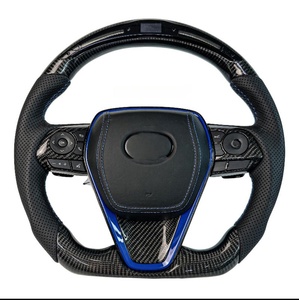 Volant personnalisé en fibre de carbone véritable pour <span class=keywords><strong>Toyota</strong></span> Camry 8ème génération/Corolla/Alio Hybrid <span class=keywords><strong>Venza</strong></span> Levin 2005 2007 2010 2012 2013 2020 - Product Image 1