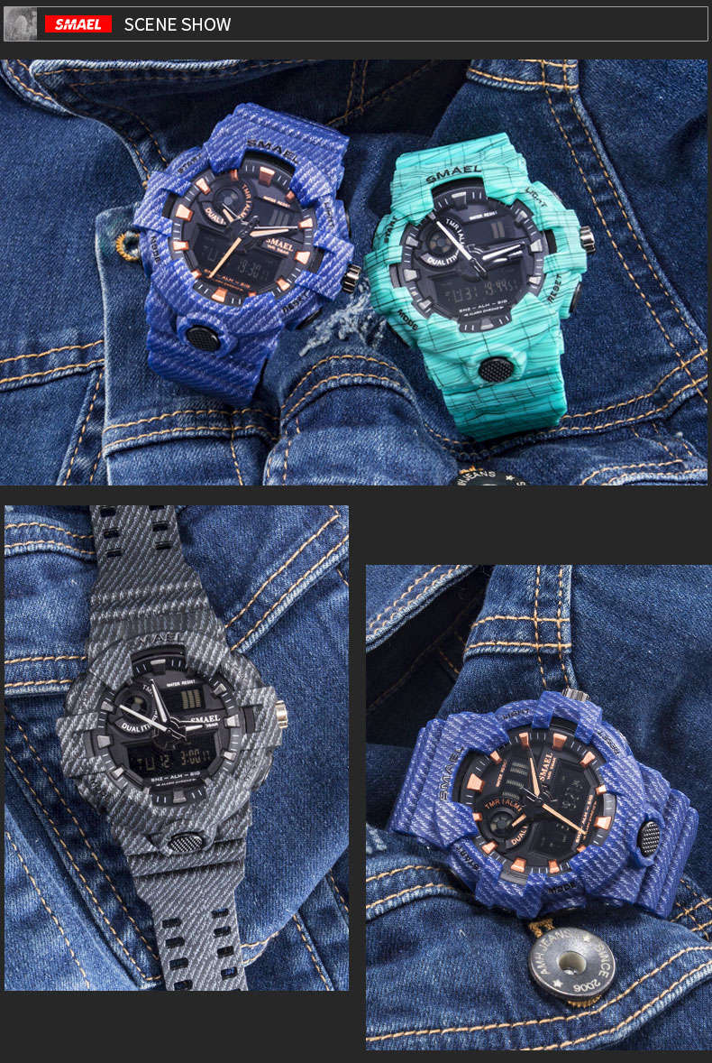 SMAEL 8001 unique design plastic digital watch  in stock sports watch for sale