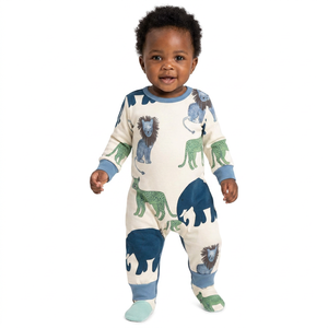 Mameluco para Bebé Recién Nacido, 100% Algodón Orgánico, Unisex, Cierre con Botones a Presión, Estilo Europeo y Americano, Venta al por Mayor, Fabricante OEM - Product Image 1