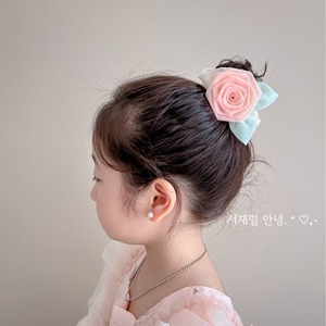 Nuevo lazo para el cabello infantil de gasa con estampado floral, lazo para el cabello de satén para padres e hijos, diadema - Product Image 1