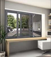 METGOOD-Ventanas corredizas de vidrio Low-E de aluminio con doble acristalamiento, gran oferta, con mosquitera para uso exterior