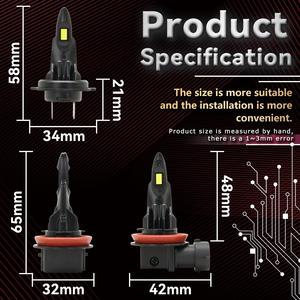 A52 LED faro Hi <span class=keywords><strong>Lo</strong></span> Beam alta potencia H4 9005 H7 30W <span class=keywords><strong>5</strong></span> Mini CSP Chip Universal coche accesorios modelo Fusion - Product Image 6