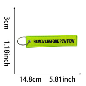 Porte-clés tissé personnalisé avec votre logo, échantillon gratuit, étiquette de vol économique - Product Image 5