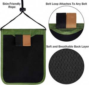 Échantillon gratuit Ceinture à argent personnalisée imperméable bloquant les RFID Portefeuille de voyage Porte-passeport - Product Image 4