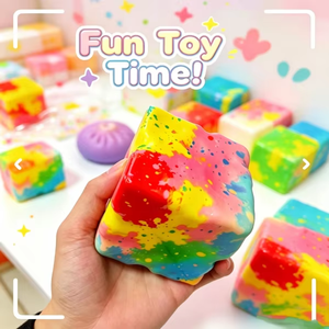 Various Shaped, Multi-colored square Maltose Squeeze Stress Relief Toys, Slow Rebound <b>Squishy</b> Toys - Product Image 3