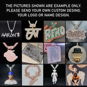 Alta calidad VVS Moissanite Iced Out diamantes completos letra inicial nombre M joyería Collar personalizado colgantes personalizados - Product Image 5