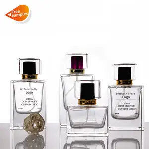 Productie Luxe 30Ml 50Ml 100Ml Parfum Lege Glazen Fles Glazen Parfumflesjes Met Aangepaste Dop