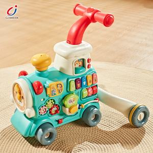 Chengji Aide à la marche 3-en-1 multifonctionnel avec pulvérisation, jeu d'association de formes, trotteur Montessori pour bébé, jouet d'activités à pousser et à tirer - Product Image 3