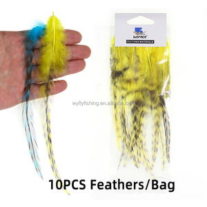 Plumes <span class=keywords><strong>de</strong></span> selle <span class=keywords><strong>de</strong></span> coq grizzly, 14-16 cm, pour streamers d'eau salée et matériaux <span class=keywords><strong>de</strong></span> montage <span class=keywords><strong>de</strong></span> mouches - Product Image 4