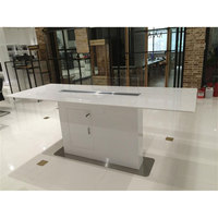 Meubles de magasin de détail Magasin de téléphonie mobile Étage Présentoir Décoration avec accessoire Présentoir Téléphone Ordinateur Comptoir Table