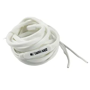 220V 15 metros 40W por metro Cable calentador aislado de goma impermeable blanco para tubería de drenaje