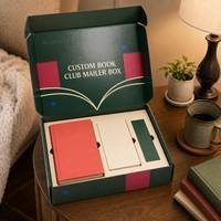 Scatola Personalizzata per Club del Lettore con Inserto in Carta UV Spot, Confezione Regalo Pieghevole per Spedizione e Imballaggio Abbonamenti Editoriali
