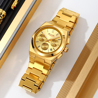 Montre à quartz classique à six aiguilles avec logo personnalisable, approvisionnement direct en usine, tendance luxe et tendance pour hommes