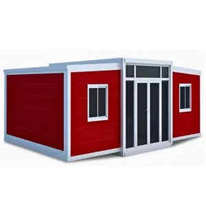 Custom Hoge Kwaliteit Container Vouwhuis Uitbreidbaar Geprefabriceerd Huis 3 Slaapkamers En Woonkamer