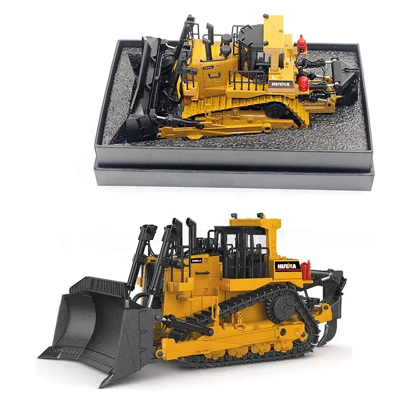 Originele Huina 1700 1:50 Schaal Gegoten Heavy Duty Model Die Cast Truck Gietende Speelgoedauto 1/50 Metaallegering Diecast Bulldozer