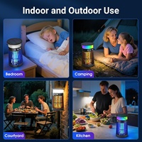Saijzek Nouvelle Lampe Anti-Insectes Solaire Rechargeable pour Extérieur et Intérieur, Tue-Moustiques et Mouches, Répulsif, Lampe RGB