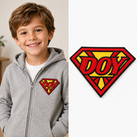 Étiquettes brodées à coudre sur les vêtements, fabrication OEM, logo personnalisé, broderie de diamants, patchs pour chapeaux