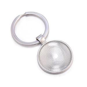 Schlüsselanhänger-Anhänger mit 25mm Cabochon-Fassung, Glaskuppel und geteiltem Schlüsselring zum Selbermachen - Product Image 1