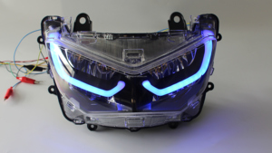 NMAX 155 125 2020 <span class=keywords><strong>2021</strong></span> phare LED de moto avec lampe de signalisation design personnalisé yeux paresseux phare avant pour YAMAHA accessoires - Product Image 3
