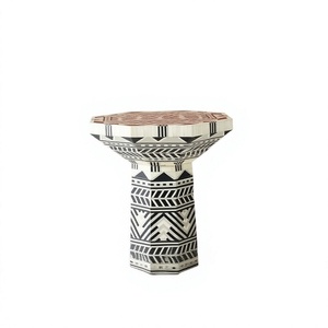 Mesa de Centro Moderna con Incrustaciones de Hueso de Alta Calidad, Diseño Simple y Personalizable con Logotipo, Decoración para Sofá, Lateral de Cama, Excelente Artesanía - Product Image 5