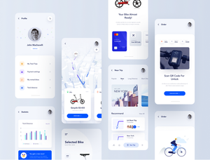 การออกแบบ UI แอปติดตามสุขภาพ พร้อมอินเทอร์เฟซแดชบอร์ดสำหรับการตรวจสอบกิจกรรมทางน้ำ อัตราการเต้นของหัวใจ และการนอนหลับ - Product Image 4