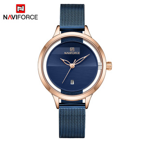 NAVIFORCE 5014 Luxury Brand Ladies Watch Fashion Elegant Women Quartz Calendar <span class=keywords><strong>orologio</strong></span> da polso impermeabile semplice <span class=keywords><strong>orologio</strong></span> <span class=keywords><strong>bracciale</strong></span> - Product Image 3