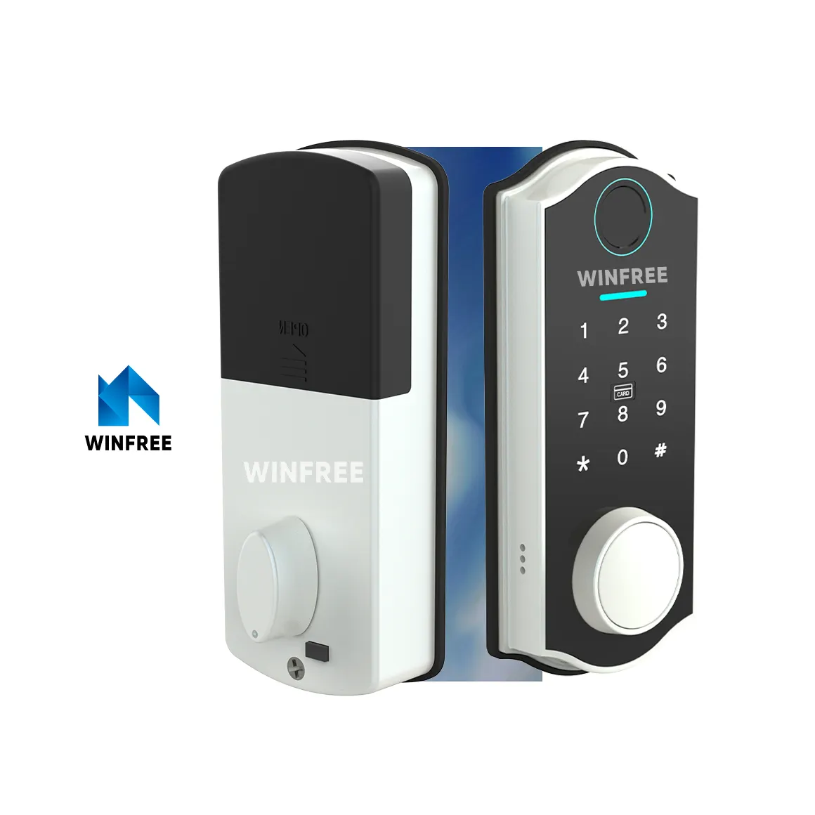 Guangdong WINFREE TTLock Bluetooth App Serrure de porte intelligente Serrure biométrique empreinte digitale Poignée de porte Serrure numérique sans clé