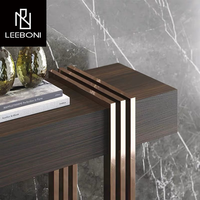 Table d'entrée simple en acier inoxydable miroir design de luxe table console en bois