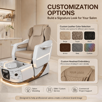Fauteuils de pédicure de luxe JingYi Beauty Salon, fauteuil de pédicure réglable et ensemble table de manucure, fauteuils de bain de pieds avec massage