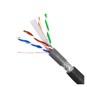 Özelleştirilmiş Cca Bc su geçirmez 4 çift kedi 6 açık Cat6 Sftp kablo 23awg