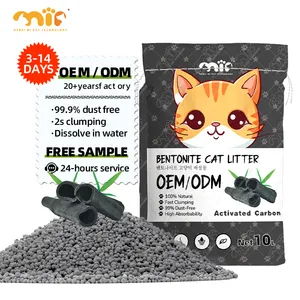 Fast Delivery OEM Factory Wholesale Clumping Dust Free 100% Natural Bentonite Activated Carbon Cat Litter Sand