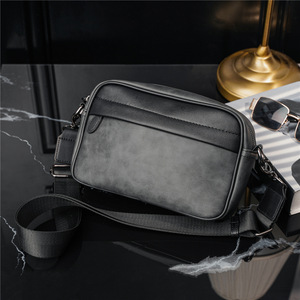 Sac à bandoulière carré personnalisé unisexe, besace tendance de bonne qualité, à fermeture éclair, nouvelle collection <span class=keywords><strong>2022</strong></span> - Product Image 1