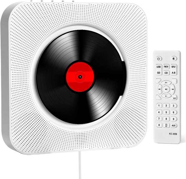 Factory Price Portable cd Player Built-in HiFi FM Radio Wall Mounted cd Player BTH USB/TF/AUX Display Home Audio Remote Control
