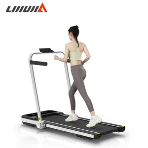 Lijiujia Alat Fitness Rumah Mini Elektrik, Alat Lipat Treadmill Bermotor, Mesin Lari Mudah