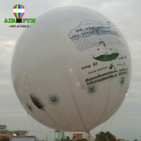 Ballon gonflable en PVC imprimé sur mesure pour la publicité, grand ballon volant à l'hélium avec lumières