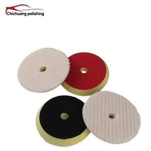 CHICHUANG CC-600 Tampons de polissage 6 pouces pour polisseuse double <span class=keywords><strong>action</strong></span>, kit de detailing automobile, mélange laine et <span class=keywords><strong>mousse</strong></span>, coupe et finition, OEM, grain 800/1000 - Product Image 6