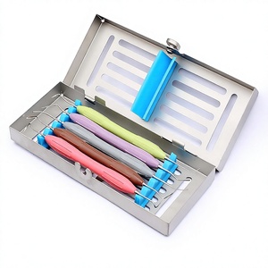 Kit d'instruments de restauration dentaire en composite avec manche en silicone, 5 pièces, outils de classe II, modèle CK-0006, manuel, OPTITECH HEALTHCARE - Product Image 1