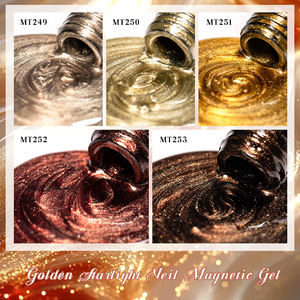 MTSSII 7ml Gel semi-permanent Flash à faire tremper pour salon de manucure, Gel magnétique effet voile doré Starlight, Gel pour ongles œil de chat - Product Image 5