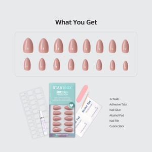 BTARTBOX Faux Ongles Artificiels en Gel Souple Courts Nude Naturels Personnalisables à Coller – Vente en Gros - Product Image 4