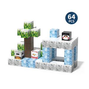 Venta al por mayor bloques magnéticos juguetes de construcción Mine World Magnet Cube <span class=keywords><strong>Set</strong></span> para niños de 3-4 años, 4-8 juguetes magnéticos para niños y niñas - Product Image 3