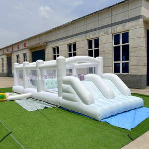 Thổi lên không khí nhảy Inflatable thư bị trả lại nhà bouncy lâu đài thư bị trả lại và trượt nhà sử dụng Inflatable chướng ngại vật với trượt cho trẻ em - Product Image 5